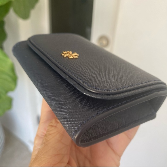 Navy ‼️ Tory Burch EMERSON CARD CASE 157146 Navy color - Picture 5 of 13
